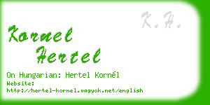 kornel hertel business card