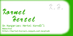 kornel hertel business card